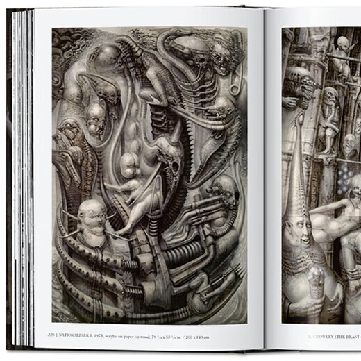 现货 原版】HR Giger异形之父hr吉格尔TASCHEN40周年纪念版 异型美术集赛博朋克插绘画册抽象黑暗迷幻艺术作品书籍 9783836587020