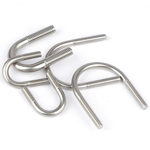 Hethgigg JG-675 304 Edelstahl U-Screw U-förmige Karten Reitrohr-Anpassungskarte Fang U-förmigen Bolzen M8*102 (5 Stück)