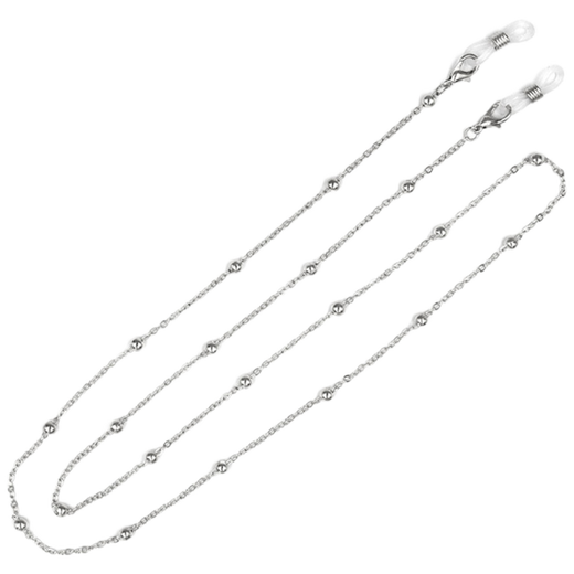 FESETE glasses chain hanging neck for women glasses chain glasses hanging neck rope fashion sunglasses reading glasses beaded chain silver