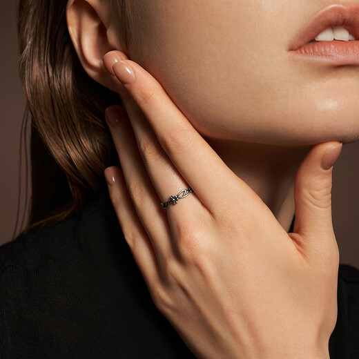 MONOLOGUE Monologue Ambition Series Totem Iris Retro Platinum Ring MO88 Birthday Gift Advanced Classic Gift Totem Iris Ring No. 14