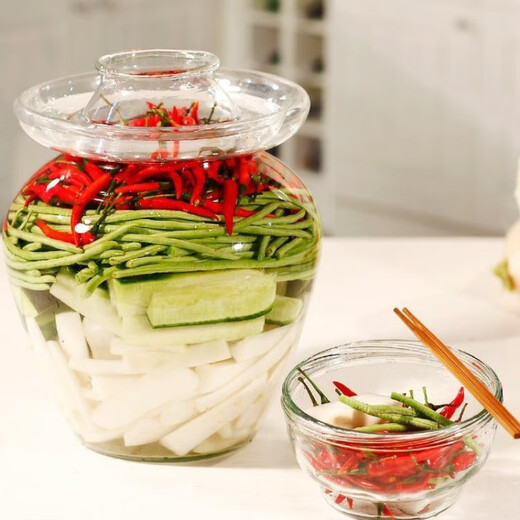 Sichuan Kimchi Muskulatur Wasser 681G Authentische hausgemachte Gewürz von Shan Jiuxiang Laotan Sauerkraut, Radieschen, eingelegter Pfeffer, Bohnen Sichuan -Geschmack, 681g*1 Beutel Jelly Water (3 Jin [Jin gleich 0,5 kg] Container)