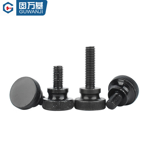 Guwanji GB834 Schwarzes, hochköpfiger Hand-Etge-Bolt Black Zink mit großer Kopfschleuder handgeschlagener Schraubeschraube M4x6 (20 Teile)