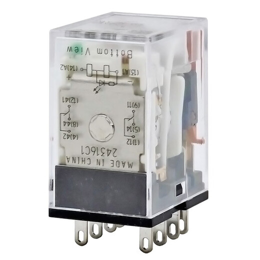 Omron OMRON small DC intermediate relay MY2N-D2 with two poles MY4N-CR-GS with resistance and capacitance 8 feet 14 feet base buckle PYC-A1 (10 pairs)