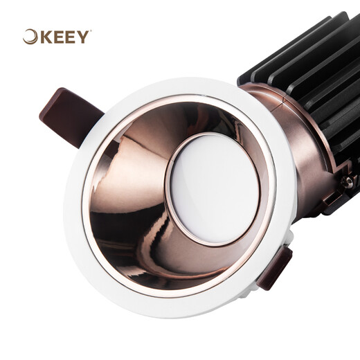 企一照明 led射灯偏光COB洗墙灯开孔7.5嵌入式服装店展厅天花灯9W 15W黄光/XQ15051款
