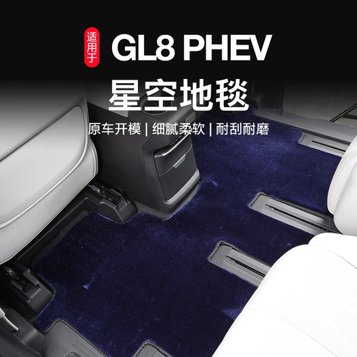 Alfombra de cielo estrellado al pie de pie de Buick Gl8 lleno de gamuza de estrella contra la alfombra anti-Slip PHEV LUZUN MODIFICACIÓN PADA Y CO-PILO
