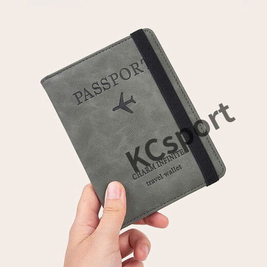 MieHONE travel passport protective cover passport clip storage bag anti-theft brush multi-function passport portable gray - passport bag [multi-function anti-theft brush]