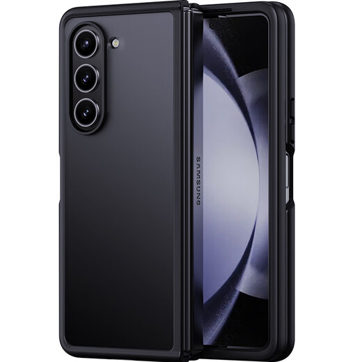 0 degrees suitable for Samsung folding screen ZFold6/5/4/mobile phone case W23/W24W25 protective case flip cover full cover anti-fall anti-fingerprint matte transparent protective case protection lens Samsung Galaxy Z Fold5/W24 black