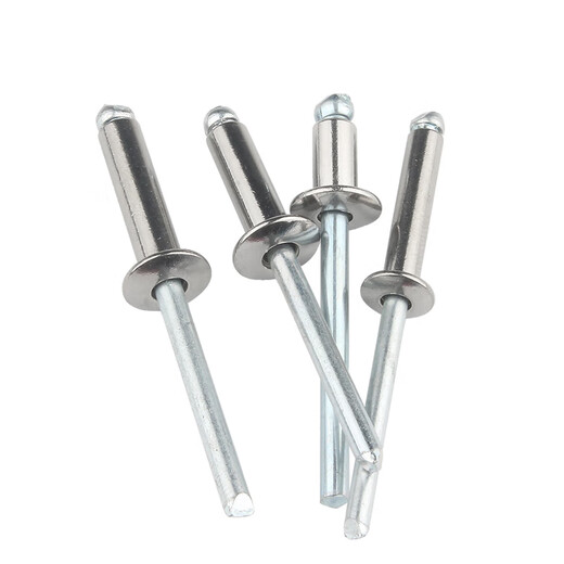GUWANJI open-type flat round head blind rivets, aluminum blind rivets, semi-round head blind rivets, open-shaped K-type rivets, M4.8x10, 600 pcs/pack