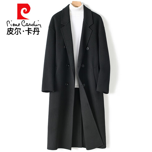 Piercardin Herbst und Winter Neue doppelseitige Wollmantel Long Pure Jacket Woll Wollanzug Slim Business Casual Medium Grey L 175 [135-155jin [Jin gleich 0,5 kg]]]