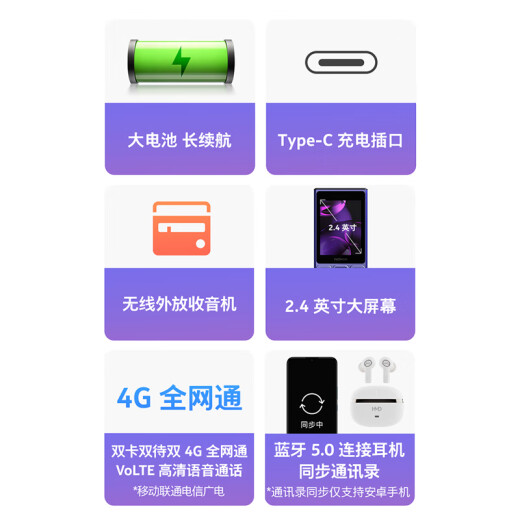 诺基亚（NOKIA）125 4G全网通移动联通电信广电 2.4英寸 老人老年按键直板学生儿童备用手机 双卡双待 钛灰色