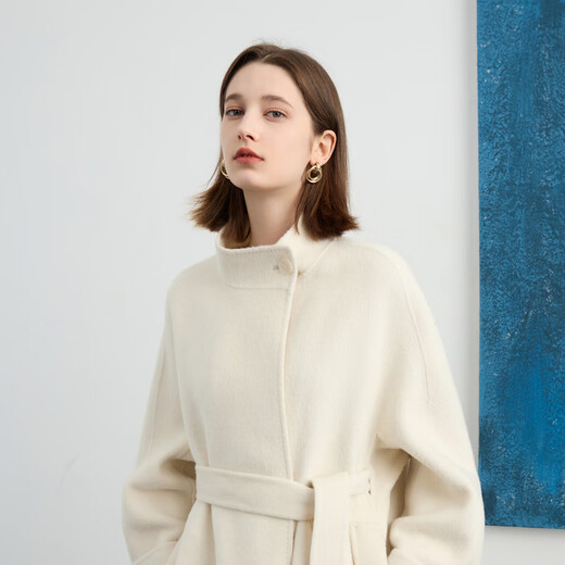 Three Colors Three Colors Song Yi's Same Style Ingenious Coat 2025 Winter New Albaka Double-sided Woolen Coat Women's M