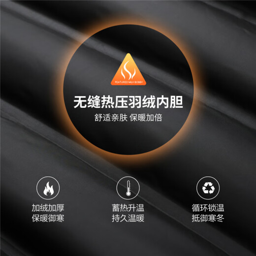 与狼共舞【鹅绒内胆】可拆卸连帽夹克男2024秋冬新款防风锁温保暖外套1049 藏青101 XL (180)