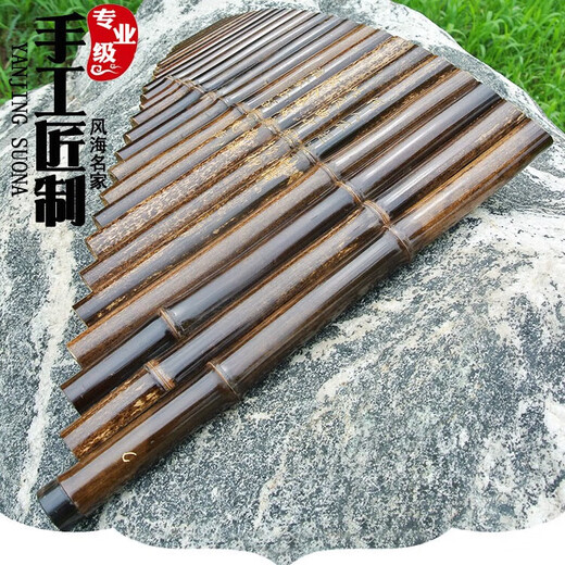 Fenghai famous artist Xiao musical instrument professional pan flute 25 tube g tune purple bamboo playing level pan flute instrument 25 Miao pan flute universal direct sales professional 25 tube G tune + grand gift
