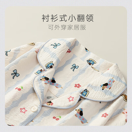 Gongdie Pyjamas Ladies Spring und Herbst Langarmed Cartoon Welpenanzug können Dachshund Hunde Home Clothes SDYR-9901 Dachshund SDYR-9901 Dachshund Hund Volldruck Set M (Empfohlen 80-100jin [Jin Equals Equals gleichen]) Universal Code