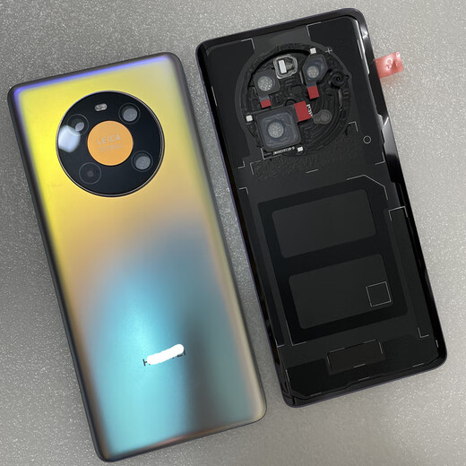 Suitable for Huawei mate40 back cover glass, mate40pro original mobile phone back case, original battery cover replacement case, Mate40Por bright black original + heat dissipation