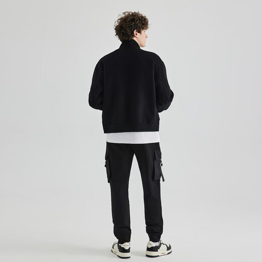 Karl Lagerfeld 100% lana de oveja chaqueta informal cálida de lana estilo invernal Galeries Lafayette hombre 1K1C70706640 negro S (46)