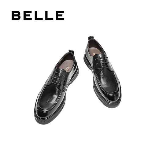 Belle Workplace Commuter Business Leather Shoes Men's 2025 Spring New Cowhide Classic Официальная обувь 8QC01AM5 Black 40 (250 мм)