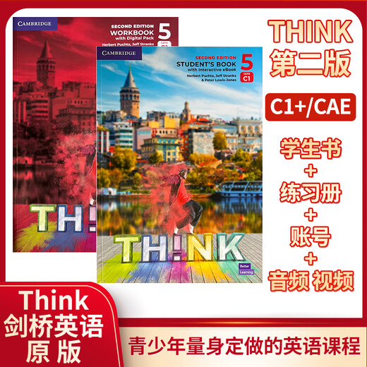 北京发货 新版原版第二版剑桥中学英语Think Starter 12345级课本+练习册+在线账号 送音频视频测试答案 正版现货 12-18岁英语教材 进口版 KET PET FCE考试用书 2级 课