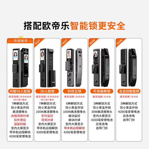 欧帝乐（OUDILE）加厚锌合金甲级防盗门入户门别墅大门+航空铝箔填充子母门指纹锁 3D人脸锁 2150*1050-2250*960