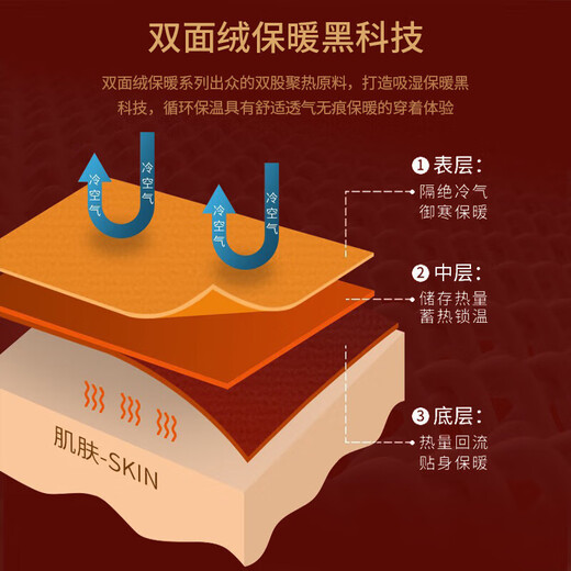 Seamless bottoming Men's thermal pants Seamless autumn and winter autumn trousers Double-sided brushed slimming bottoming fleece pants Black 2XL Recommended weight 125-140Jin Jin equals 0.5 kg