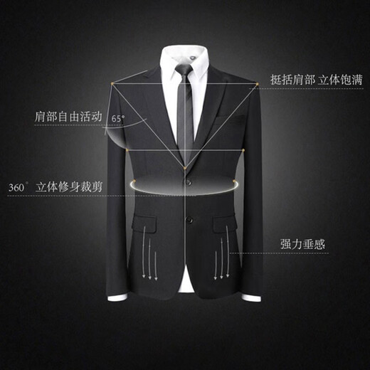 Manya kangaroo suit men's business formal suit men's suit outer version slim fit groomsman groom wedding casual business attire men's single top 185 [54/3XL size] suitable for 160-175Jin [Jin equals 0.5 kg]