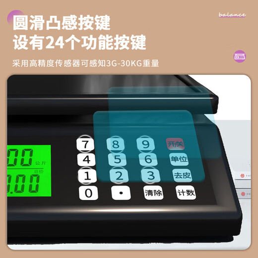 Xuanxing (xuanxing) high-precision kitchen scale weighing electronic scale 0.01kg precision commercial scale for business stall electronic scale small pricing model 20kg1g