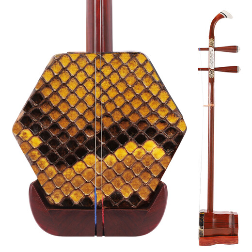 
Daoyun Red Sandalwood Erhu beginner professional performance-level adult playing Erhu instrument DY6623 Small-leaf Red Sandalwood Erhu (bone carving style)