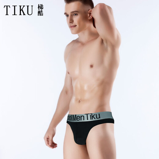TIKU Tiku Men's Sexy Underwear Modal Cotton Thong Underwear Wide Waist Letters Fashion Invisible and Sealless Summer Red XXL2.7-3.0 feet