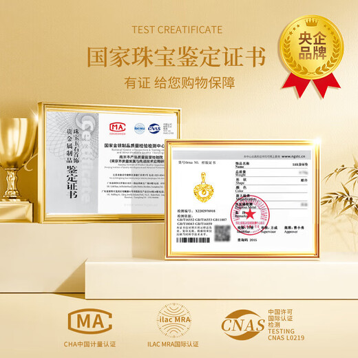 CHINA GOLD Love Dream Catcher 18K Gold Necklace Female Clavicle Chain Pendant Birthday Gift for Girlfriend and Wife Wedding Anniversary 18K Gold Pendant Free S925 Chain