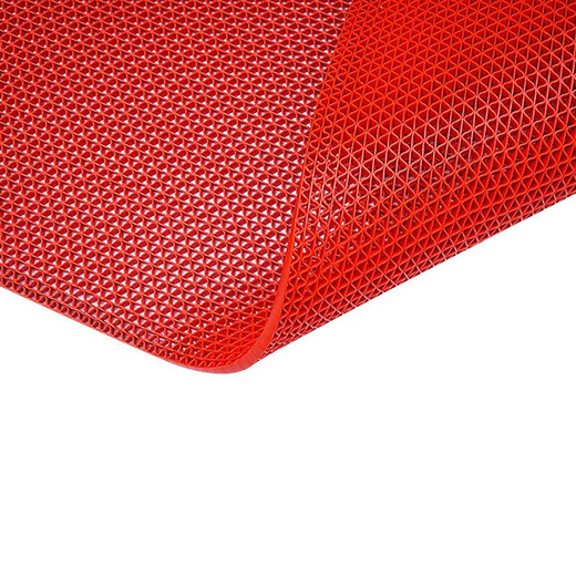Wenstan W695 Plastik Anti-Rutsch-Bodenmatte PVC Hohl Teppich Gitter wasserdichte Hotelfußmatte 0,9*15 m (5,0 dicker Rot)