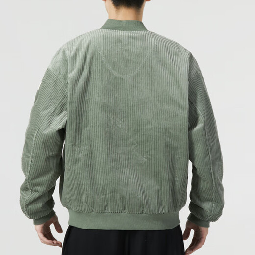 Adidas Jacke Herrenkleidung 2024 Frühling neuer Freizeitjacke Cord und Samt warmes Retro -Baseball -Uniform IQ1389/Inside Velvet s