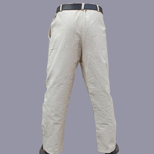 Jianzi Electric Welding Work Clothes Men's Cotton Anti-scalding Thick White Canvas Electrical Welding Work Clothes Top 185/100A