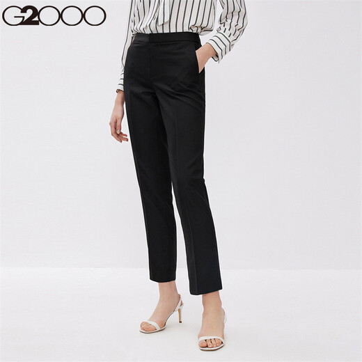 [Anti-bacterial] G2000 Women's Trousers 2022 Summer Cleft-fit Commuter Suit Straight Pants 21751143 Black/99 180/78A/XXL
