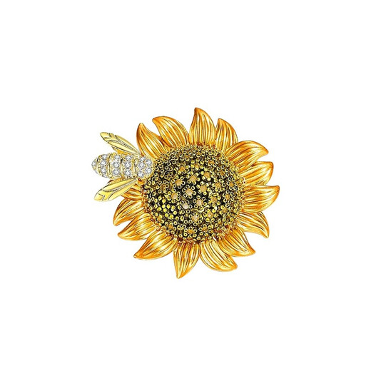 QUAMER gold store model won the first prize in one fell swoop. The summer sunflower bee brooch is feminine, high-end suit accessories and cute. The sunflower bee won the first prize in one fell swoop.