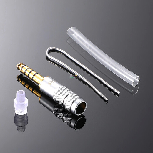 AVSSZ audiophile-grade 3.5/2.5/4.4mm gold-plated welding audio headphone microphone plug 3 sections 4-level 90-degree L-shaped stereo DIY repair and modification car AUX audio cable head AF3.5-4RBG matte black mesh 3.5 four-section elbow male plug