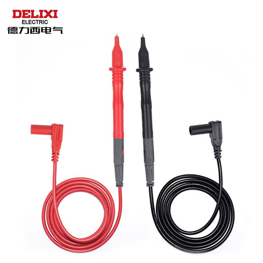 Delixi Electric Multimeter Test Leads Universal Digital Multimeter Meter Stick Clamp Test Lead Accessories Test Lead B Type 80cm 1000V