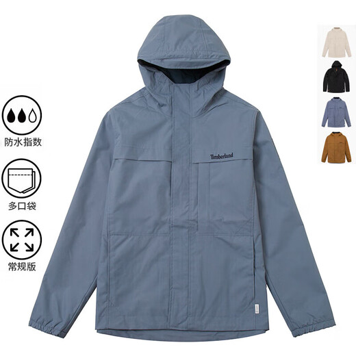 
Timberland official jacket men's spring and autumn light windproof waterproof hooded jacket outdoor casual sportswear mountaineering jacket A695W073/medium blue (photo released 10) M (175/100A)
