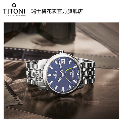 Titoni Swiss Plum Blossom Watch Herren Automatische mechanische Uhr Original importiert Fashion Casual Watch Master Serie 94388 S-675