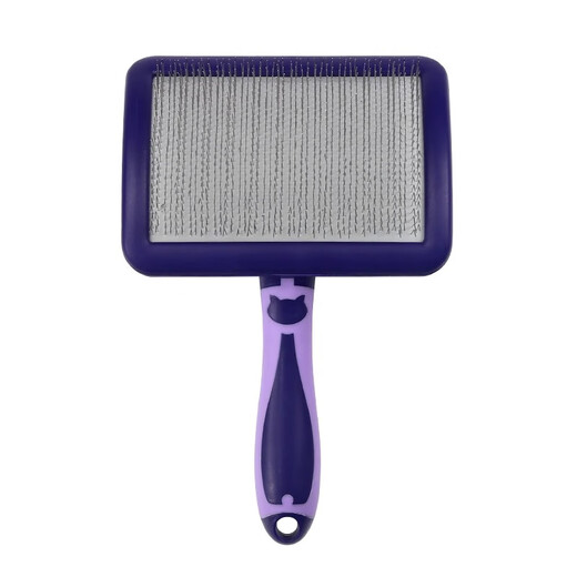 Jingmengyuan pet needle comb dog hair comb Teddy Bichon comb special artifact fluffy cat comb open knot large dog floating purple-large size fluffy hair removal