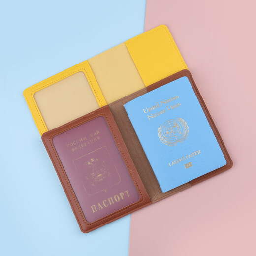 Shuguoer (SHU GUO ER) passport clip passport ticket clip ins passport protection cover passport bag anti-theft swipe overseas ID card bag portable 249 aircraft passport book purple