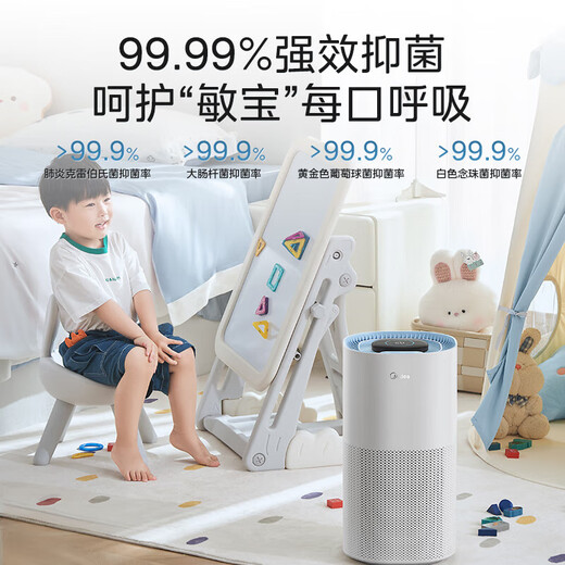 Midea Little Blue Whale 800 Air Fog-free Humidifier Purifier Pregnant Women and Infants Home Bedroom Heating and Sterilization Small Industrial Atomizer Gift National Subsidy SZK-1Y80