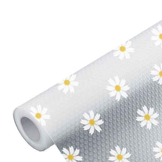 Kitchen drawer mat paper, bacteria-proof, wardrobe cabinet, moisture-proof, oil-proof, mildew-proof, thickened cabinet, shoe cabinet, waterproof mat, non-slip, Daisy 2 meters long * 30 cm wide, no odor/non-slip, no edge warping