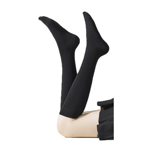 Jeanswest Women's Stockings 2 Pairs Autumn New Xinjiang Cotton Women's Simple Stockings YM Black + White 6121 F