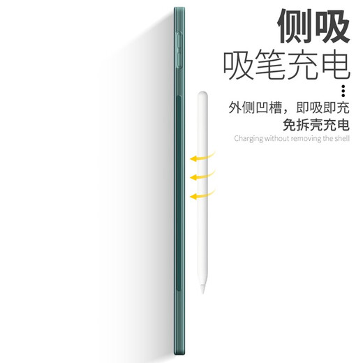 乐丽 iPad Air1代保护套硬壳软边A1474苹果A1475平板外壳A1476皮套保护青春系列 暗夜绿 iPad Air1代