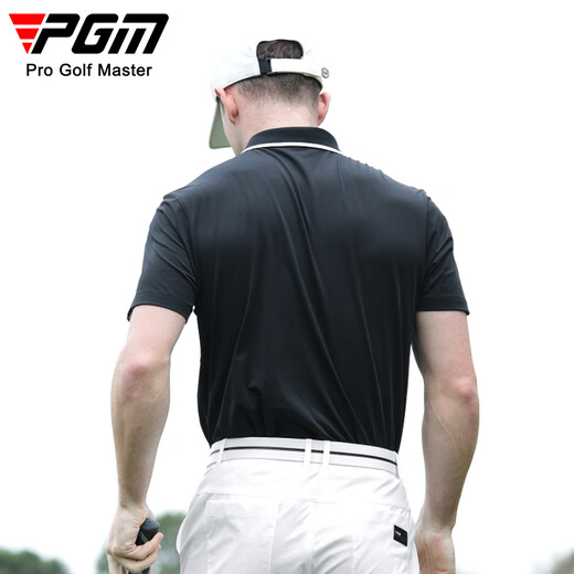 PGM Golf Kleidung Herren Sommer Kurzarm T-Shirt atmungsaktives Punsch Sportkleidung Golf Top YF683-Black [Top] xl