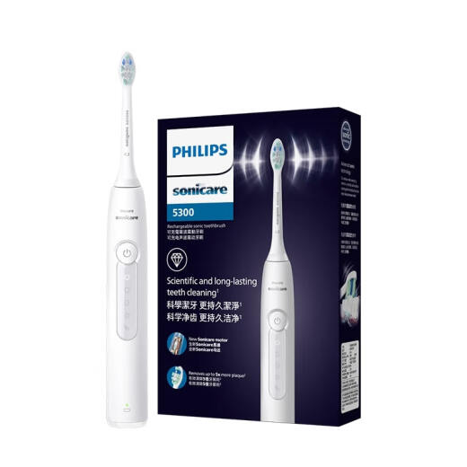 飞利浦（PHILIPS）【肖战推荐】电动牙刷钻石3系 成人情侣款送男生/女友 生日礼物 微泡水流 HX5181/01皓月白