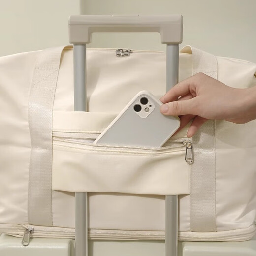 Bolsa de viaje de corta distancia xingxi para mujeres Bolsa de equipaje portátil de gran capacidad para bolsas de almacenamiento de la bolsa de entrega para viajes de negocios de viaje de viaje portátil Bag White [plegable + expandible]