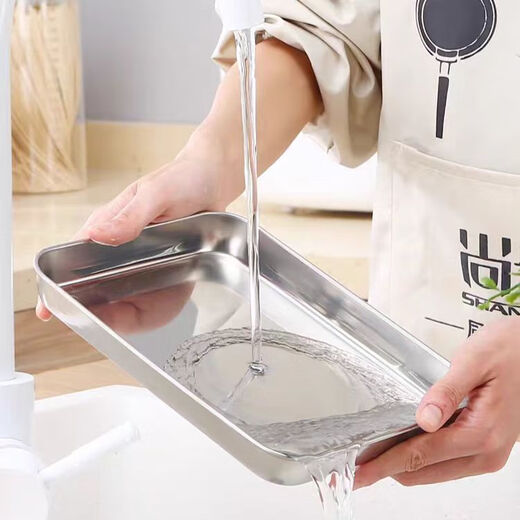 Wilkie rice roll steaming plate rice roll tools, a complete set of household packages, thickened Guangdong rice roll steaming plate, special stainless steel steaming plate, 2 rice roll steaming plates, 5-piece set 23cmX15cm