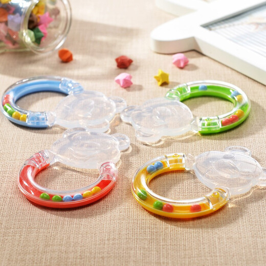 Rikang (rikang) baby teether, baby molar teether, oral chewing gum, children's toy, soothing chewing gum cartoon shape, 3345 bear teether, red