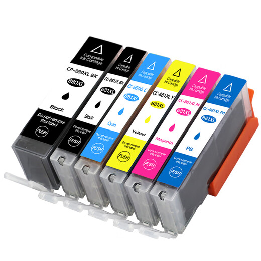Los cartuchos de tinta EVI PGI-880XL adecuados para Canon TS8380 TS9580 TS8180 9180 6180 8280 TR8580 708T Cartuchos de tinta de impresora CLI-881 Set de seis colores